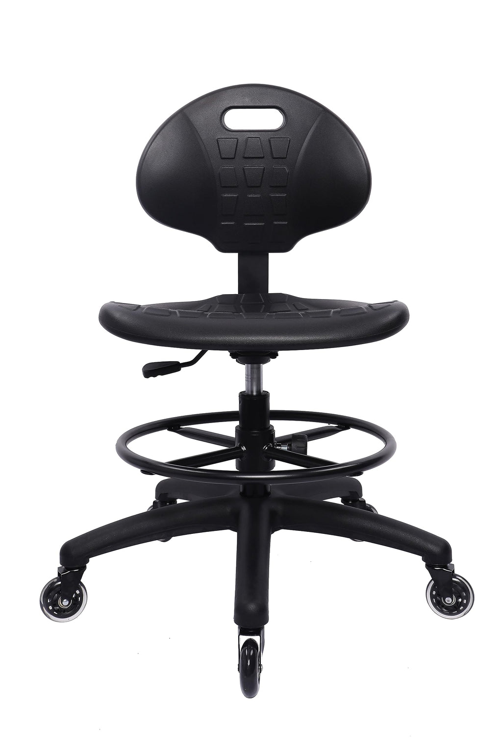 Take Ur Seat® Polyurethane Drafting Lab Stool Chair, 18" Adjustable Footring, 8" Adjustable Height, 450 Lbs Seat Capacity, Heavy Duty, Shipped