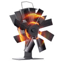 COMBIUBIU 8 Blade Wood Stove Fan, Heat Powered Fireplace Fan for Efficient Warm Air Circulation, Silent Operation Stove Accessories for Log/Wood Stove, Durable Design