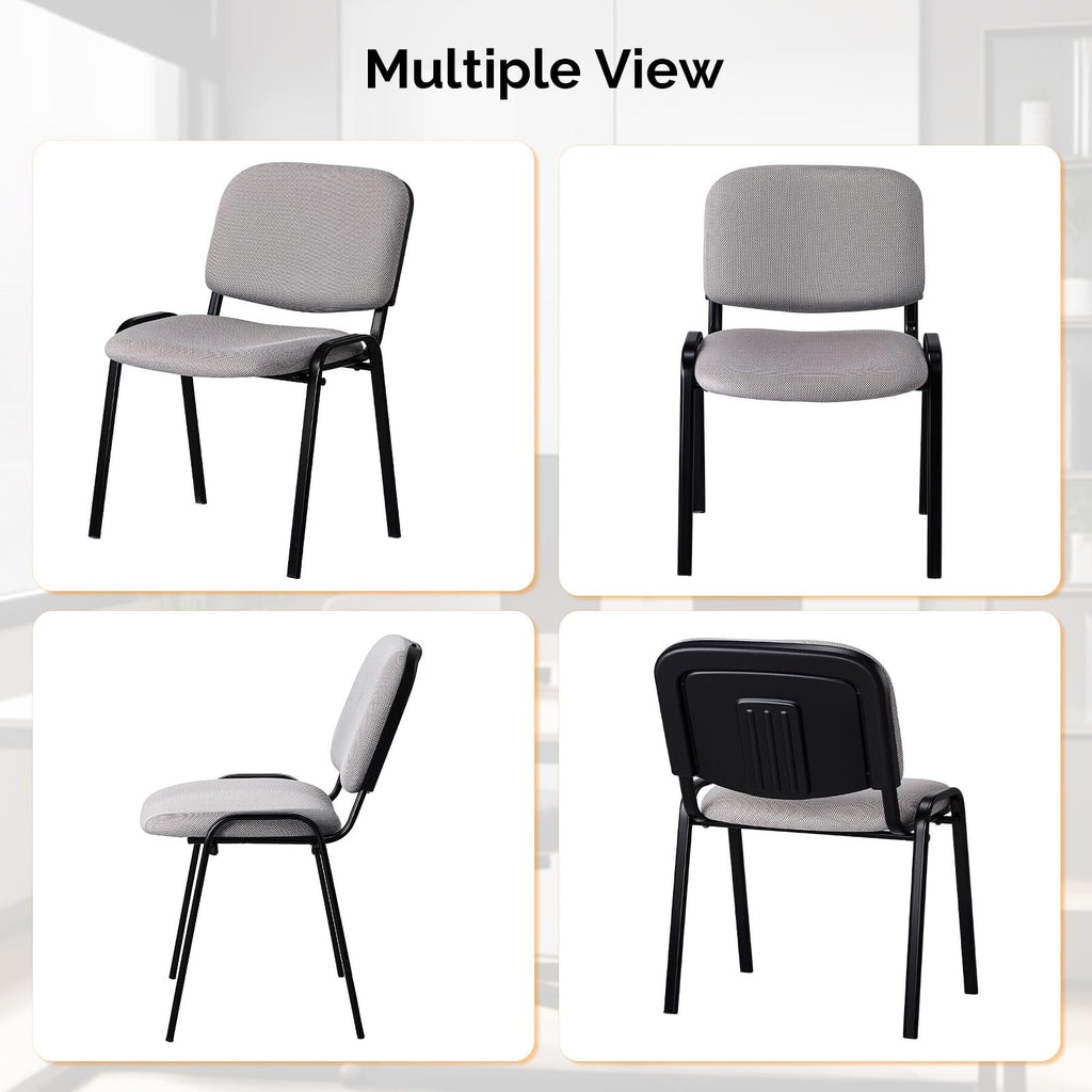 Vingli 5-pack Waiting Room Chairs, Stackable Chair for Office, Mesh-grey, Mesh-gery