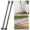 SECURITYMAN 3-in-1 Door Security Bar, Security Door Stoppers & Door Barricade – Heavy Duty Adjustable Iron Security Lock Bar for Home Defense, Apartment & Travel Safety (2 Pack - Black Stick)