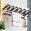 Towel Rack Bathroom Thick Bath Towel Bathroom Hardware Pendant Shelf, Main Picture Nine-Piece Set,Bath Towel Holder 60cm (Dual-use)