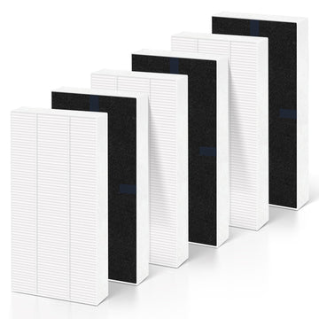 6 Pack U Filter Replacement Compatible with Honeywell HRF201B, HHT270, HHT270W, HHT290 and For Febreze FRF102B, FHT190W, High-Efficiency Air Filter with Activated Carbon Filter for Dust Pet Smoke