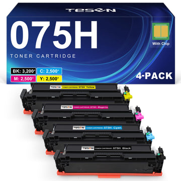 075H 075 Toner Cartridge Set MF665CDW LBP646Cdw Compatible Replacement for canon 075h 075 High Capacity Toner for Color imageCLASS MF662Cdw MF663Cdw MF665Cdw LBP646Cdw LBP647Cdw Series Printer, 4 Pack