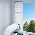 LOVIGA Drawstring Portable Air Conditioner Window Vent Kit, 100% Sealing Portable AC Window Kit Seal Kit, Fit Both 5" & 6" Hose, Keep Hot Air Out, Length Adjustable, Waterproof,10X44~64 Inch