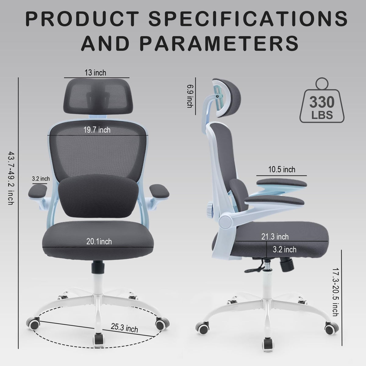 Big and Tall Office Chair 650lbs,heavy Duty Office Chairs with Dual Rubber Wheels,extra Wide Desk Chair,adjustable Ergonomic Lumbar