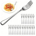 24 Piece Forks Stainless Steel, 8-Inch Dinner Forks, Mirror Polished Metal Flatware, Dishwasher Safe Silverware for Home, Kitchen, Restaurant & Parties