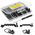 251Pcs Picture Hanging Kit, Include 50 Sawtooth Picture Hangers, 50 D Rings, 150 Screws and Screwdriver, Dual-Size Heavy Duty Picture Frame Hanging Hardware for Artwork Frame Canvas Mounting