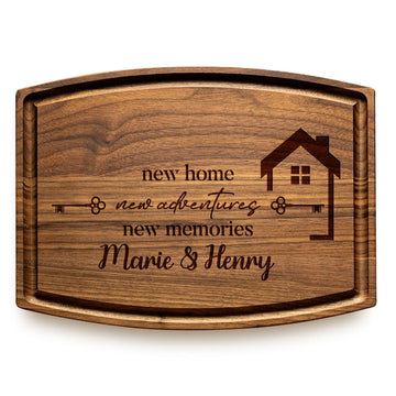 Real Estate Closing Gifts for Home Buyers - Personalized Cutting Board – Engraved Wood Customized House Warming Gifts New Home Buyers - Charcuterie Boards for Kitchen