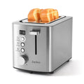 2 Slice Toaster with Wide Slots for Bread & Bagels, Stainless Steel Toaster with Digital Countdown, 6 Shade Settings, Defrost, Reheat & Cancel, Compact Design for Kitchen