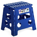 Delxo Folding Step Stool 13 Inch,300 Lbs Step Stool for Adults Blue