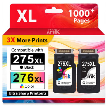 Starink PG-275 CL-276 275XL 276XL High Yield Replacement for Canon 275 and 276 Ink Cartridges for Canon Ink 275 and 276 for PIXMA TR3722 TR4720 TS3700 TS3522 TR4700 TR4722 TS3500 TS3720 Printer,2 Pack