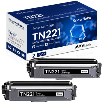 TN-221 TN221BK Black Toner Cartridge 2 Pack Compatible TN-221BK Replacement for Brother TN221 TN-221BK HL-3170CDW HL-3180CDW MFC-9340CDW Toner Printer.