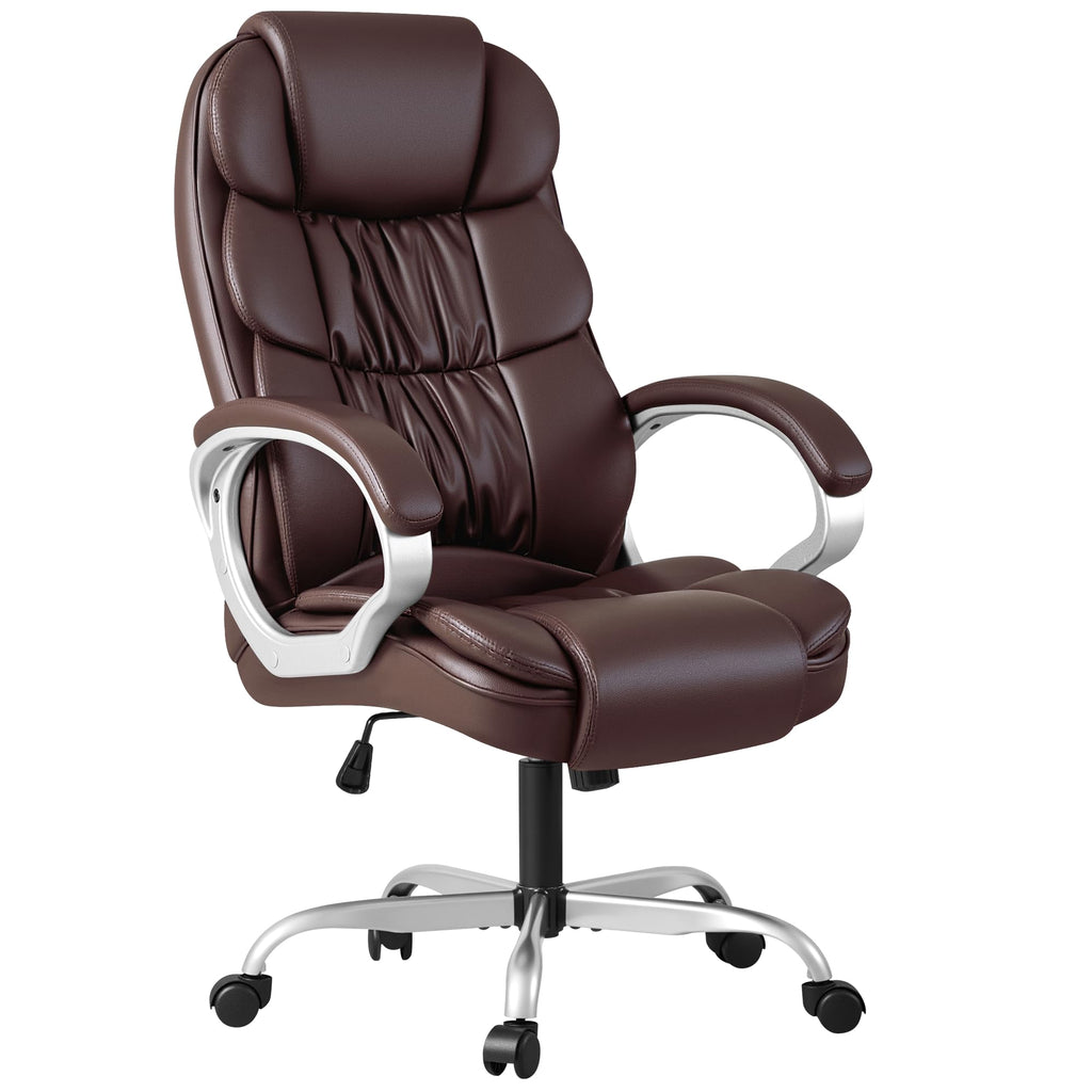 Homall Office Chair High Back Computer Chair Ergonomic Desk Chair, Pu Leather Adjustable Height Modern Executive Swivel Task Chair with Padded