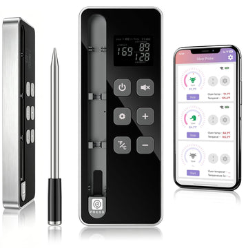 Trefoiled SP2 Smart Wireless Meat Thermometer with Display Base, WiFi BBQ