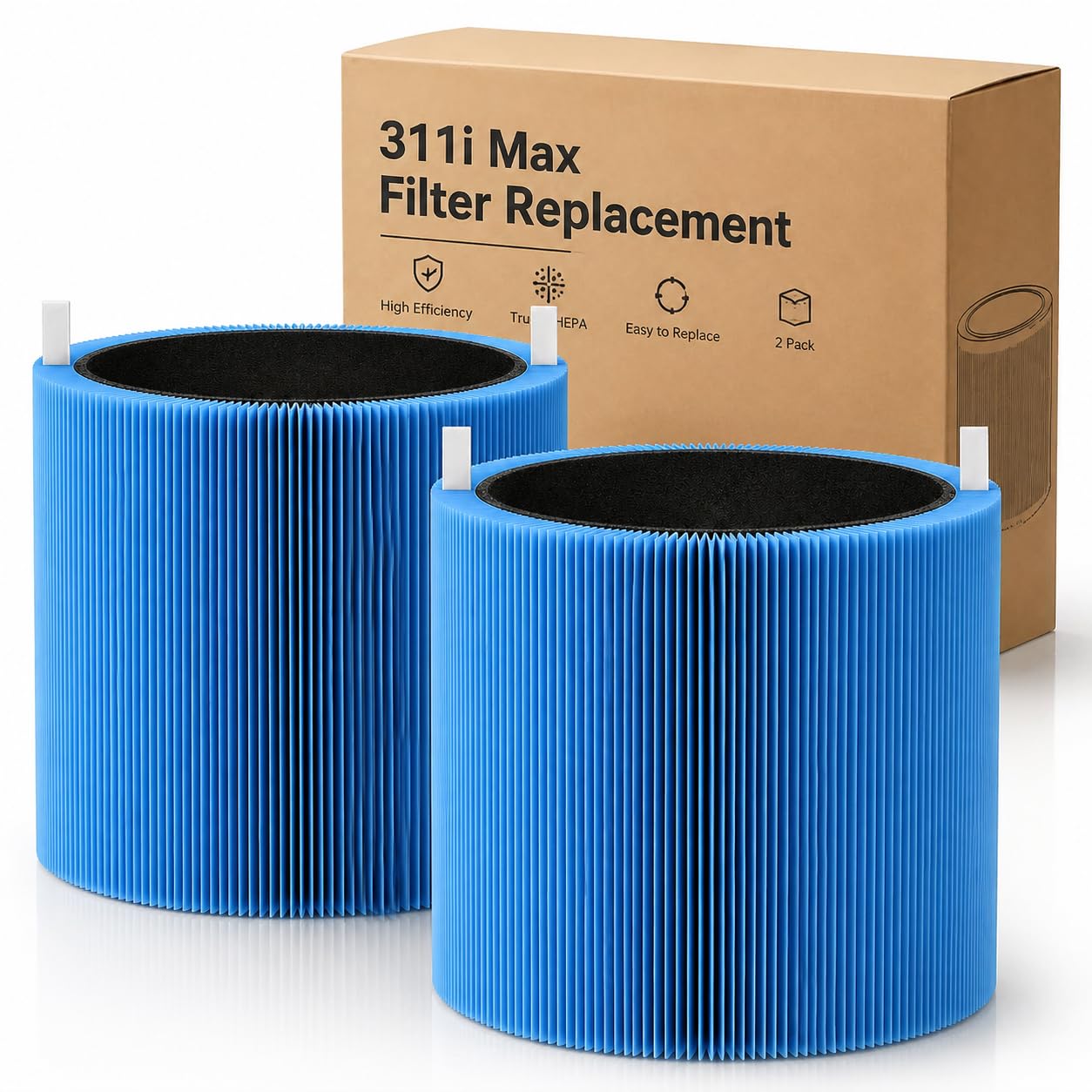 Blue Pure 311i Max AllergenBlock Air Purifier Filter Replacement, H13 Ture HEPA and High-Efficiency Activated Carbon Filters, Replacement Part #F3MAX?Not For 311i+ Max?