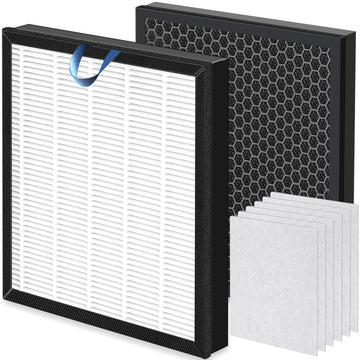 2 Pack Vital 100S Replacement Filter Compatible with LEVOIT Vital 100S 100S-P Air Purifier, 3in1 H13 True HEPA with 6Pre-Filters, Extends HEPA Life for Home (2Pack Vital 100S Filter+6Pack Pre-Filter)