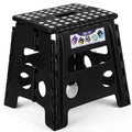 Delxo Folding Step Stool 13 Inch,300 Lbs Step Stool for Adults Black