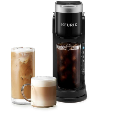 Keurig K-Café Barista Bar Single Serve Coffee Maker, with 3 Brew Sizes, Hot and Cold Brew Capabilities, 2oz Coffee Shot Button, Black (Renewed)