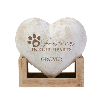 Pet Memorial Keepsake Gift, Forever in Our Hearts Pet Sympathy Gift, Personalized Pet Loss Gift, Dog Loss Gifts, Pet Memorial Heart Plaque