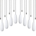 8 Pieces Ceiling Fan Pull Chains Extender Wooden Pendant Pull Chain Extension for Ceiling Light Lamp Fan(White)