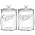 2 Pack Cookie Jar, 1 Gallon Glass Jar with Airtight Lids - Large Wide Mouth Mason Jar for Kitchen Pantry& Laundry Room, Glass Apothecary Canisters Sets for Candy, Flour, Rice, Coffee, Display