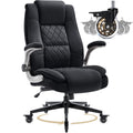 Fabric High Back Office Chair, Thick Padded Ergonomic Computer Desk Chair, Large, Black