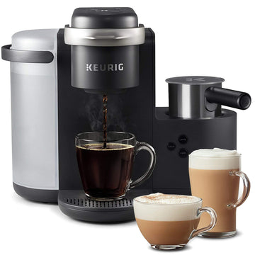 Keurig K-Cafe Coffee Maker, Single Serve K-Cup Pod Coffee, Latte and Cappuccino Maker, Comes with Dishwasher Safe Milk Frother, Coffee Shot Capability, Compatible With all K-Cup Pods, Charcoal (Renewe