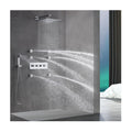 Rain Shower System,Chrome Bathroom Shower Faucet Set Complete 3 Functions Shower Fixtures Brass Shower Valves with 10" Rain Shower Head and Handheld, 6 PCS Body Spray Jets