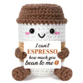Graduation Gifts, Birthday Gift for Girlfriend/Boyfriend Crochet Coffee - Positive Emotional Support I Love You Presents for Him/Her, Couple Coffee Lovers Presents for Women Friends, I Love You Latte.