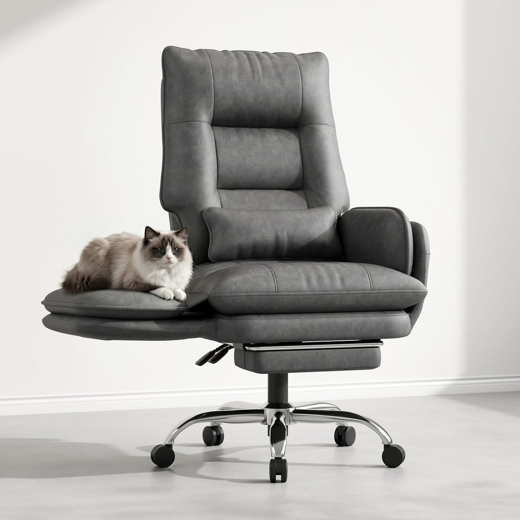Criss Cross Office Chair, Flip Armrests for Pets & Cross Legged Sitting, 26.5' x 28.7'' x 45.28''(L x W x H), Mixed Grey Tech Fabric
