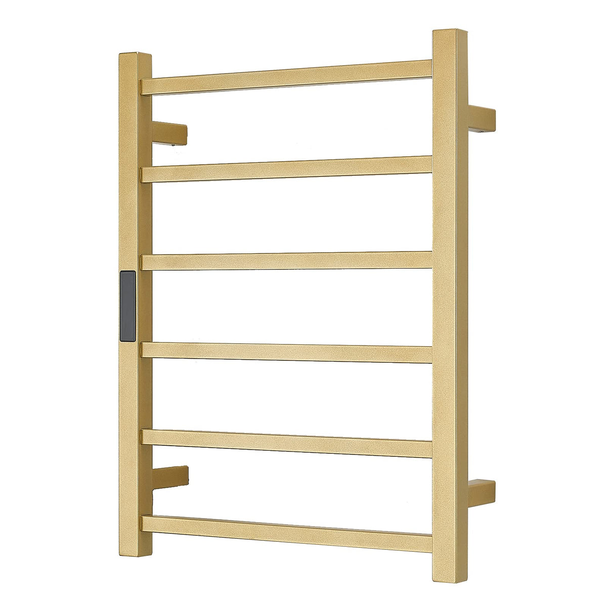 Towel Warmer/Black Electric Heated Towel Rail Radiator for Bathroom, 80W 304 Stainless Steel Towel Warmer Drying Rack, Wall Mounted Heated Towel Rack with 6 Bars, 700X560x125mm,Hardwired (Plug in)
