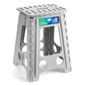 Dyforce Folding Step Stool 17.5 Inch,400lbs Foldable Step Stool for Adults, 17.5inch, Gray