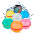 6 PCS Reusable Water Balloons, Refillable Magnetic Water Balls for Outdoor Games, Self Sealing Water Splash Bomb Quick Fill for Summer Fun, Pool Beach Toys for Kids Ages 3-12