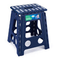Dyforce Folding Step Stool 16 Inch,400lbs Foldable Step Stool for Adults, 16inch, Royal Blue