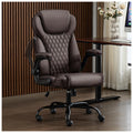 Amseatec Big and Tall Office Chair, Flip-up, Executive Desk Chair, Brown, Oversized