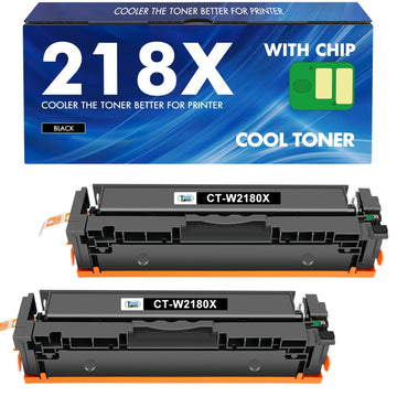 218X 218A Black Toner for HP W2180X Black Toner Cartridge High Yield 2 Pack | Compatible Replacement for HP Color LaserJet Pro MFP 3301fdw 3301sdw 3301cdw 3201dw 3301 3201 Printer Ink Set High Yield