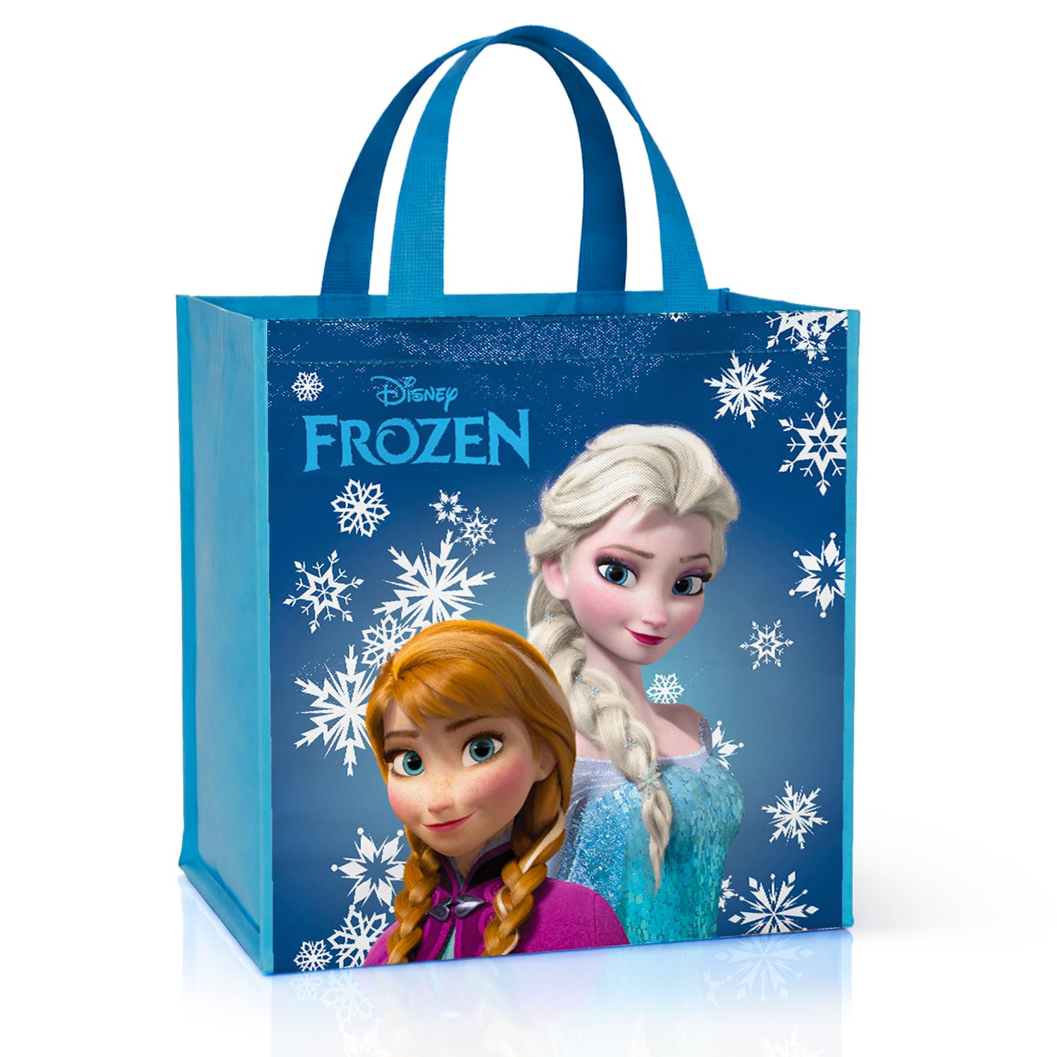 Disney Frozen Tote Bag Accessories Set with 15" Grocery Bag Featuring Elsa, Anna, More | Double-Sided Frozen Reusable Bags Medium