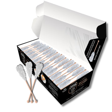 Dryden & Palmer White Rock Candy Demitasse Sticks - 100 Count Pack