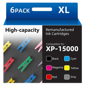 Weemay Remanufactured Ink Cartridges Replacement for 312XL 314XL Combo Pack | Compatible with Expression Photo XP-15000, Black Cyan Magenta Yellow Red Gray, High Yield