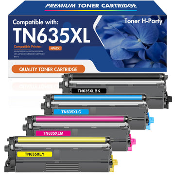 TN635XL TN635 Toner Cartridge Set MFC-L8930CDW HL-L8430CDW MFC-L8730CDW | Compatible for Brother TN 635XL TN-635XL TN-635 for HL-L8570CDW MFC-L8970CDW HL-L8430CDWT MFC-EX575 Ink Printer 4 Pack