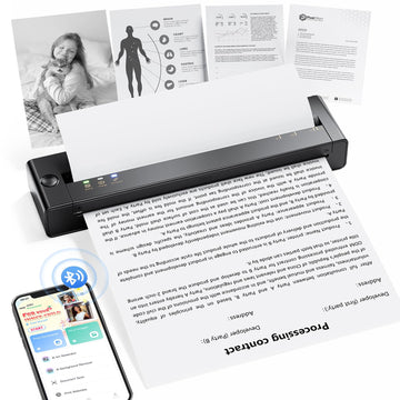 TATTMUSE Portable Printers Wireless for Travel, Inkless Thermal Printer Small Bluetooth for Home Use, Support 8.5" X 11" US Letter Size, Compatible with iPhone Laptop, Wide Format & Plotter Printers