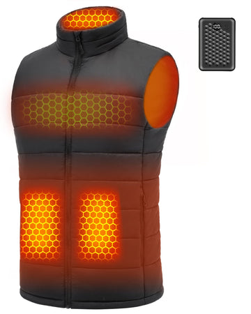Wulcea Graphene Heated Vest For Men 7.4V Fast Charge Large Capacity Battery