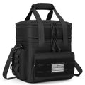 holuxer Tactical Lunch Bag & Lunch Box for Men - Large Double Deck Expandable Insulated Soft Adult Lunchbox for Work - Cooler Bag for Beach, Picnic, Camping,Outdoor?Travel (Black,16L)