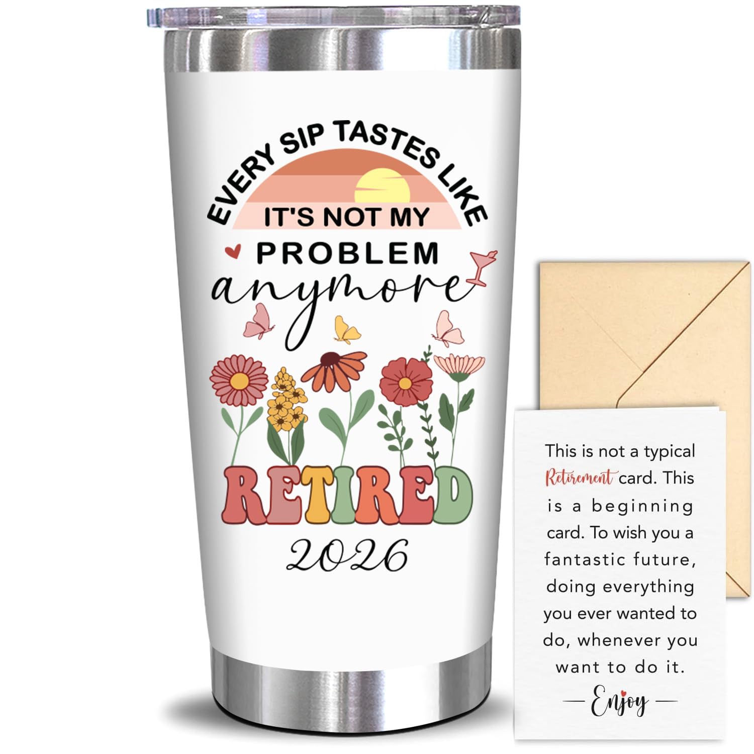 NewEleven Retirement Gift For Woman 2026 - Cute Going Away Gift, Farewell Gifts For Coworkers Women, Her - Goodbye Gifts For Coworkers, Retirement Gifts For Women, Boss - 20 Oz Tumbler