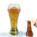 Soccer Trophy Beer Glass - 16.9oz Durable Glass - Elegant Football Gift for Men, Dad, Father's Day, Birthday & Game Day - Perfect for Everyday Enjoyment (Clear)
