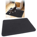 HongK- Pet Supplies Cats Litter & Housebreaking 60X45 Black Cat litter Mat Double Layer Pad Trapper Folding Pad EVA Foam Rubber