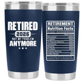 Retirement Gifts for Men 2026 - Retired Not My Problem Anymore - Funny Retired Tumbler for Men, Him, Father, Husband, Coworkers - Happy Retirement Gifts, Navy Tumbler 20 Oz