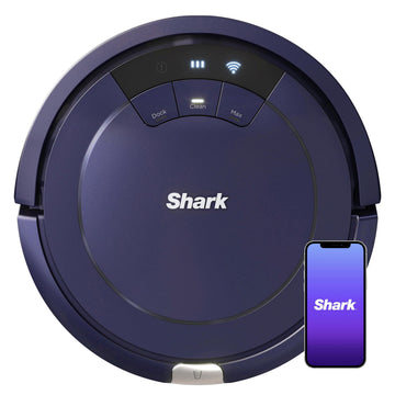 SHARK RV765 ION Robotic Vacuum, Wi-Fi Connected, 120min Runtime, Compatible with Alexa, Multi-Surface Cleaning, Deep Royal Blue (Renewed)