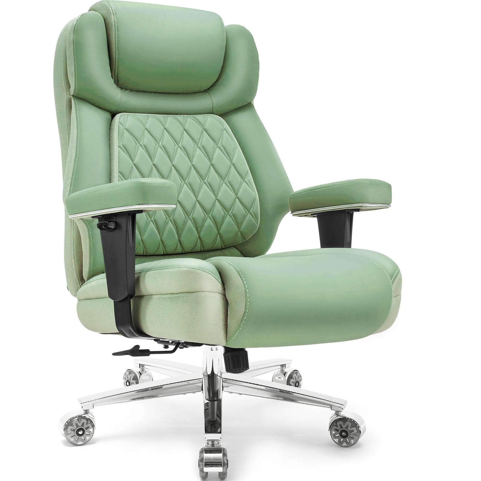 Big and Tall Office Chair 650lbs,heavy Duty Office Chairs with Dual Rubber Wheels,extra Wide Desk Chair,adjustable Ergonomic Lumbar