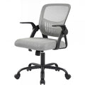 Sweetcrispy Home Office Managerial Executive Chair, Ergonomic Mesh Adjustable Swivel Mid-back Computer Desk Chair with Comfortable Lumbar